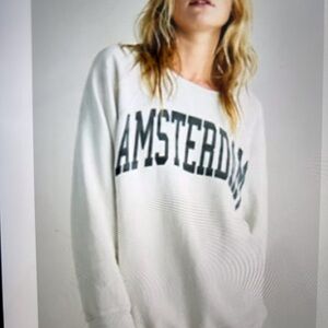 Free People: Retro Brand Crew Graphic Sweatshirt.